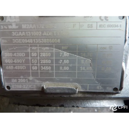 POMPE CENTRIFUGE APV-SPX TYPE H2 - 220N -180 7,5 KW