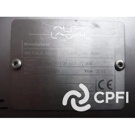 POMPE CENTRIFUGE ALFA LAVAL TYPE SOLIDC 2/190 7,5 KW