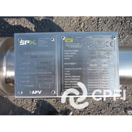 ECHANGEUR TUBULAIRE APV-SPX-TECALSA