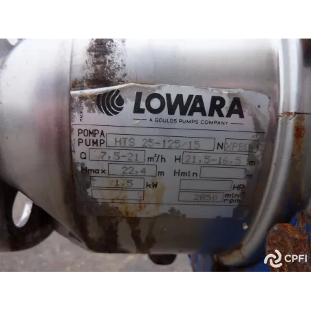 POMPE POMPE À EAU LOWARA TYPE HTS 25-125/15 1,5 KW