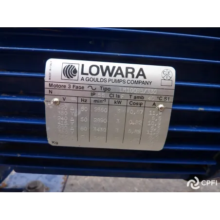 POMPE POMPE À EAU LOWARA TYPE HTS 25-125/15 1,5 KW