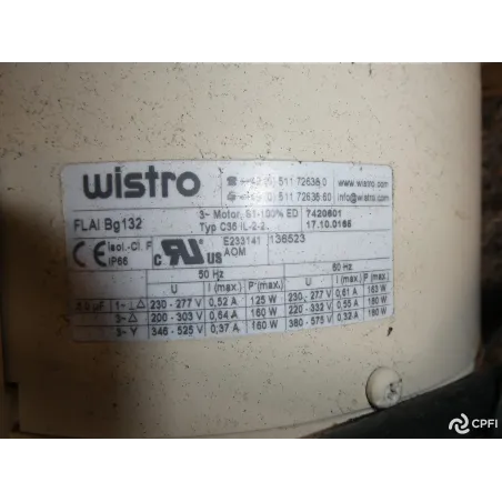 POMPE DISPERSEUR YSTRAL TYPE Z 7,500 S/W 3DGA-120 7,5 KW