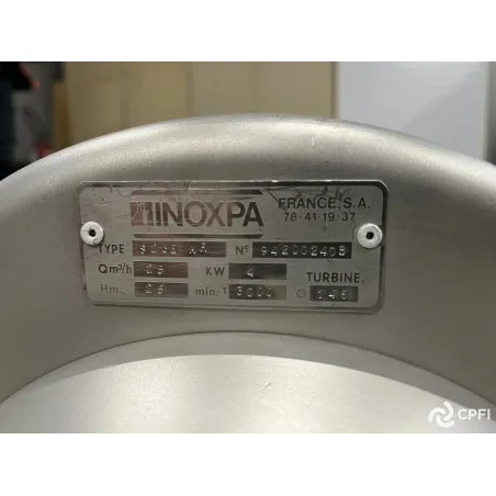 POMPE CENTRIFUGE INOXPA TYPE S 26 E 4 KW