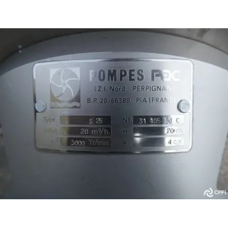 POMPE CENTRIFUGE PAC  TYPE S 25 3 KW