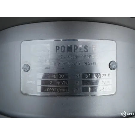POMPE CENTRIFUGE PAC  TYPE S 30 4 KW
