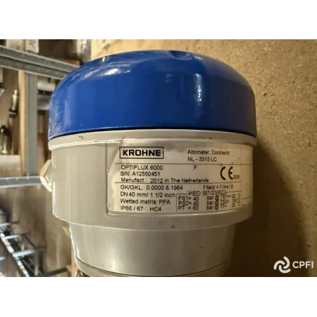 DEBIMETRE KROHNE OPTIFLUX 6000 F Débitmètre électromagnétique