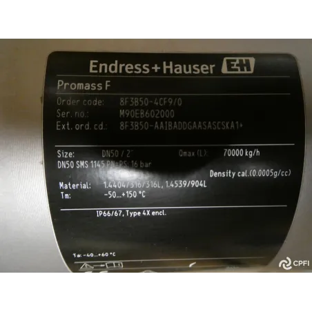 DEBIMETRE ENDRESS+HAUSER Promass F PROMASS 300