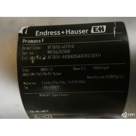 DEBIMETRE ENDRESS+HAUSER Promass F PROMASS 300